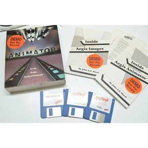Amiga Aegis Animator Software DEMO Manual and 3 Disks 1986 Commodore